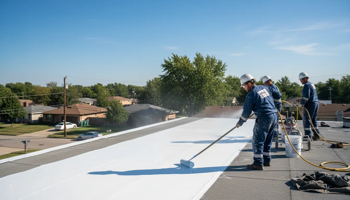 Commercial roof coating in Stonington, IL near me